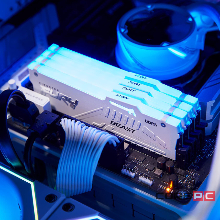 Оперативная память 32 Gb 6800 MHz Kingston FURY Beast RGB White (KF568C34BWEAK2-32)