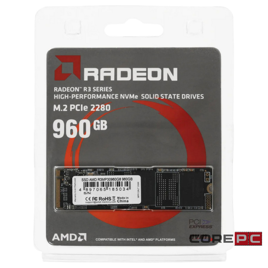 Твердотельный накопитель 960 Gb AMD Radeon R3 Series (R3MP30960G8)