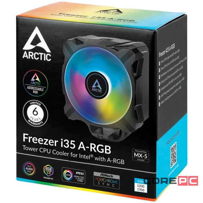 Кулер для процессора Arctic Cooling FREEZER i35 ARGB  Retail ACFRE00104A RTL