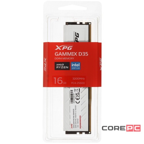 Оперативная память 16 Gb 3200 MHz ADATA XPG GAMMIX D35 RGB White (AX4U320016G16A-SWHD35)