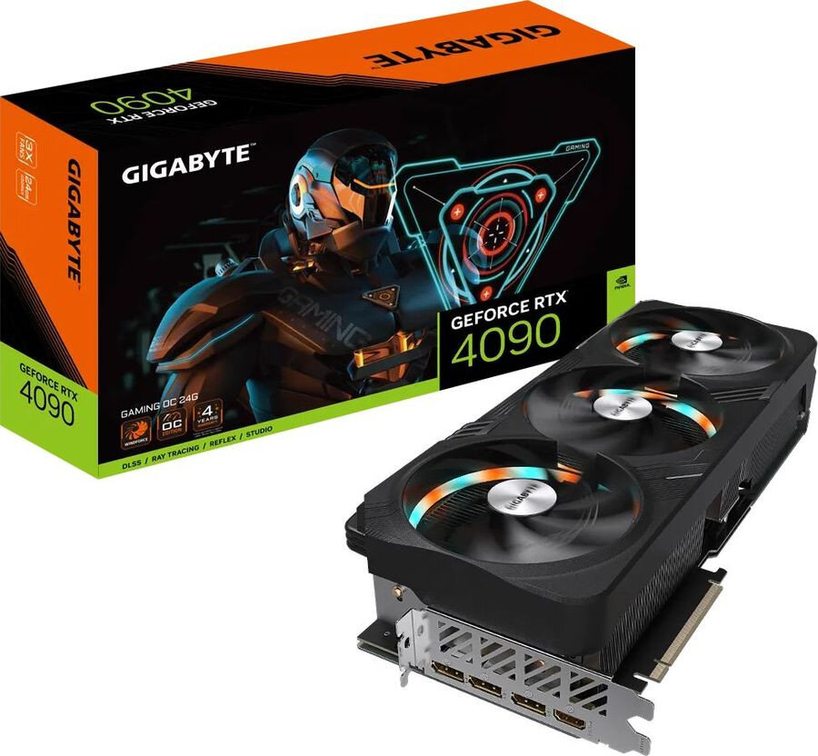 Видеокарта Gigabyte (GV-N4090GAMING OC-24GD) GeForce RTX 4090 24GB GAMING OC