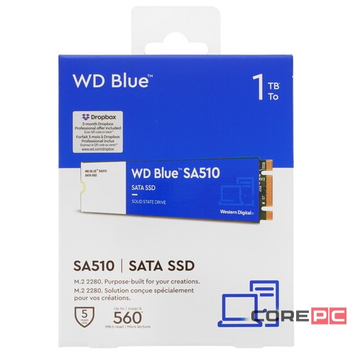 Твердотельный накопитель Western Digital 1000 Gb Blue WDS100T3B0B