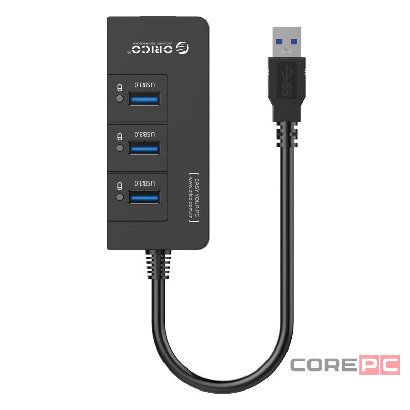 USB-хаб Orico HR01 3xUSB3.0/RJ45 черный