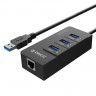 USB-хаб Orico HR01 3xUSB3.0/RJ45 черный