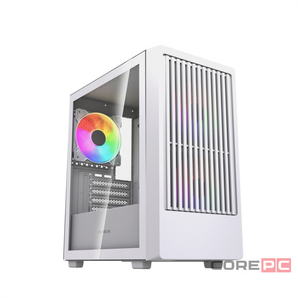 Компьютерный корпус Powercase Mistral SM07 TG ARGB White (CMMSM07W-A3)