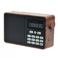 Портативный радиоприемник Perfeo Alpinist 3Вт/FM/AUX/USB/MicroSD/1000mAh (PF_D0574) коричневый