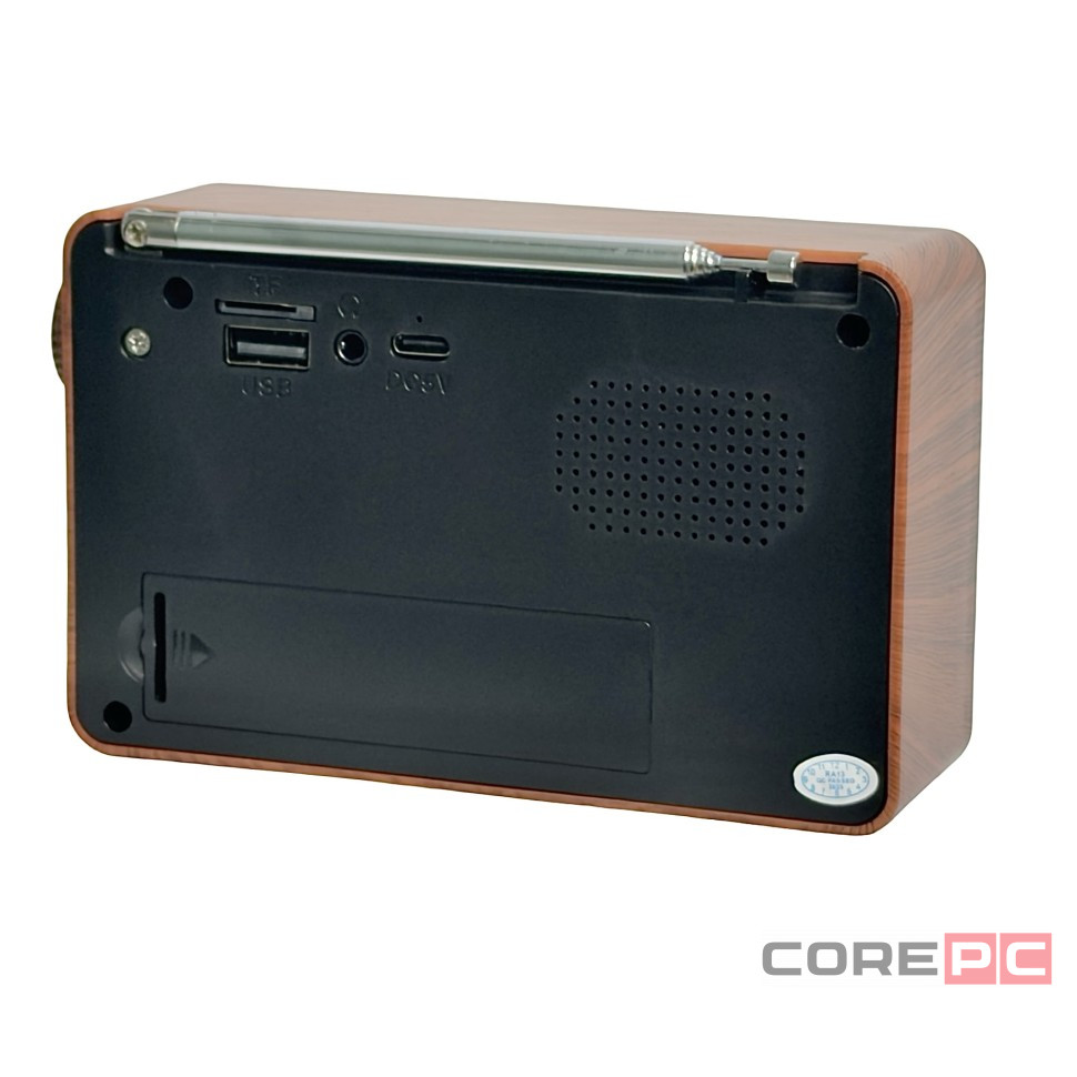 Портативный радиоприемник Perfeo Alpinist 3Вт/FM/AUX/USB/MicroSD/1000mAh (PF_D0574) коричневый