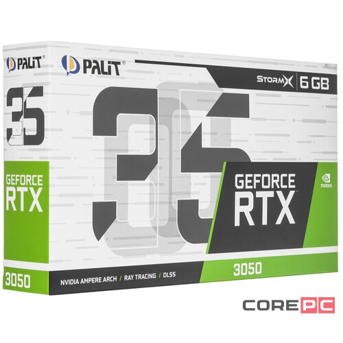 Видеокарта Palit (NE63050018JE-1072F) GeForce RTX 3050 6GB PA-RTX3050 STORMX V1