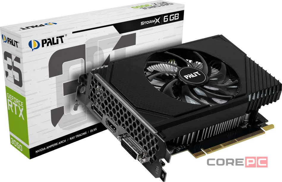 Видеокарта Palit (NE63050018JE-1072F) GeForce RTX 3050 6GB STORMX V1