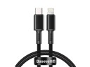 Кабель-зарядка Type-C на Lightning Baseus High Density Braided 1м (CATLGD-01) 20W черный