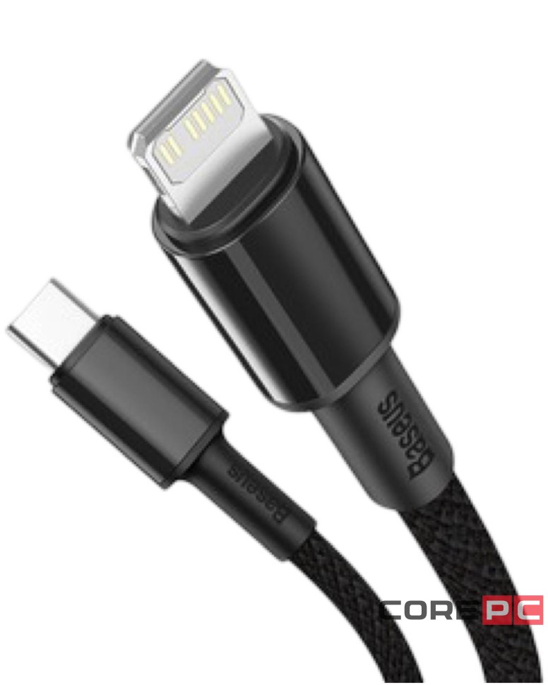 Кабель-зарядка Type-C на Lightning Baseus High Density Braided 1м (CATLGD-01) 20W черный