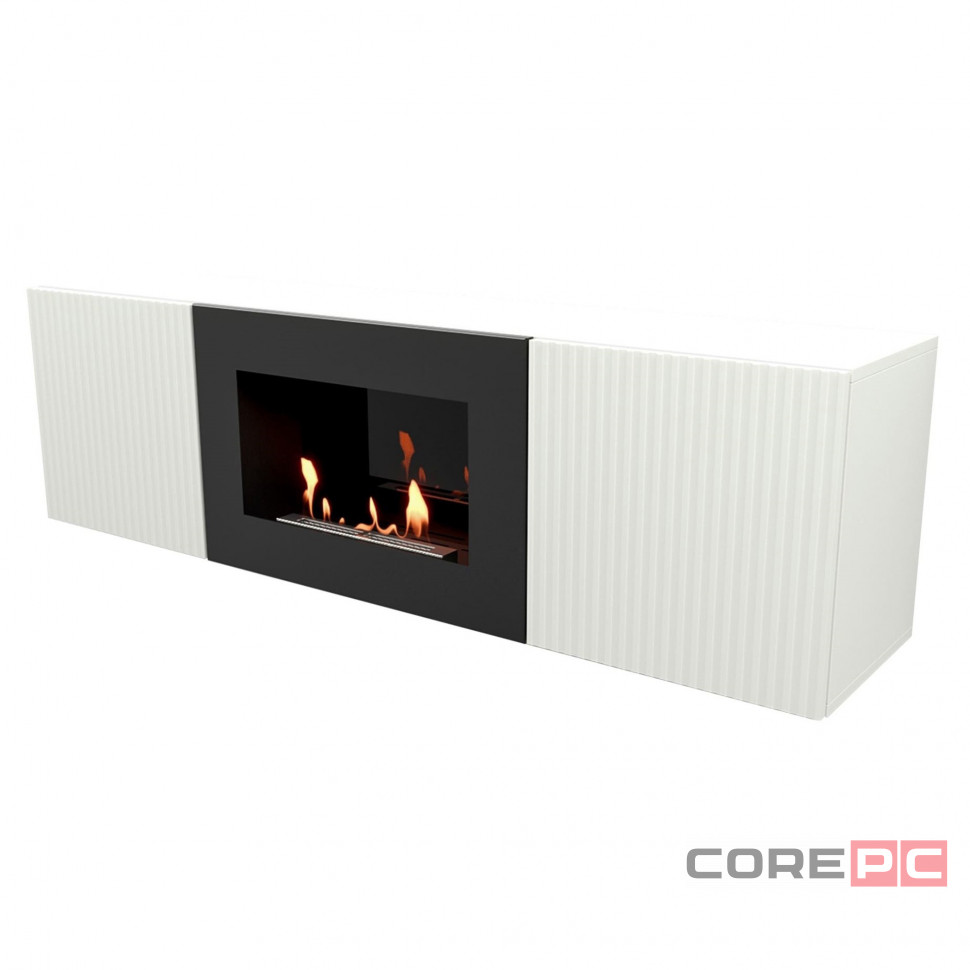 Тумба с биокамином Firelight BFP/P-1400L белая
