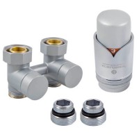 Комплект эксклюзив. узла подкл. SCHLOSSER 50мм, 3/4 x М22x1,5, 2 нип., угл., сатин