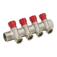 Коллектор VIEIR регулир. с вентилями 1quot;х3/4quot; 4 выхода (12/2) VR904