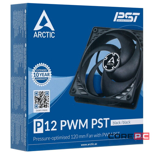 Вентилятор для корпуса Arctic Cooling P12 PWM PST Black/Black ACFAN00120A