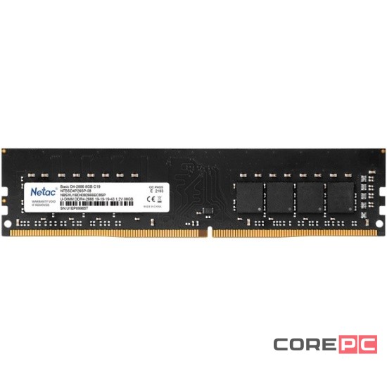 Оперативная память 8 Gb 2666 MHz NETAC BASIC (NTBSD4P26SP-08)