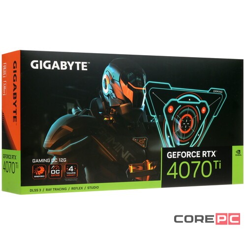 Видеокарта Gigabyte (GV-N407TGAMING OC-12GD) GeForce RTX 4070 Ti 12GB GAMING OC