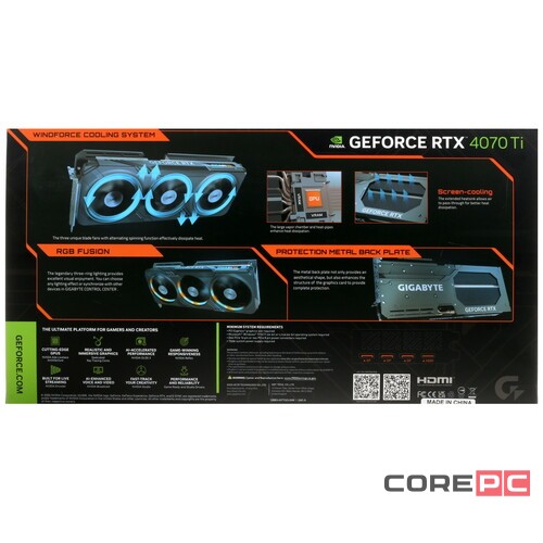 Видеокарта Gigabyte (GV-N407TGAMING OC-12GD) GeForce RTX 4070 Ti 12GB GAMING OC