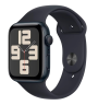 Apple Watch SE (2024) 44mm Midnight Aluminium Case with Midnight Sport Band (S/M)