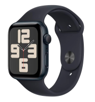Apple Watch SE (2024) 44mm Midnight Aluminium Case with Midnight Sport Band (S/M)