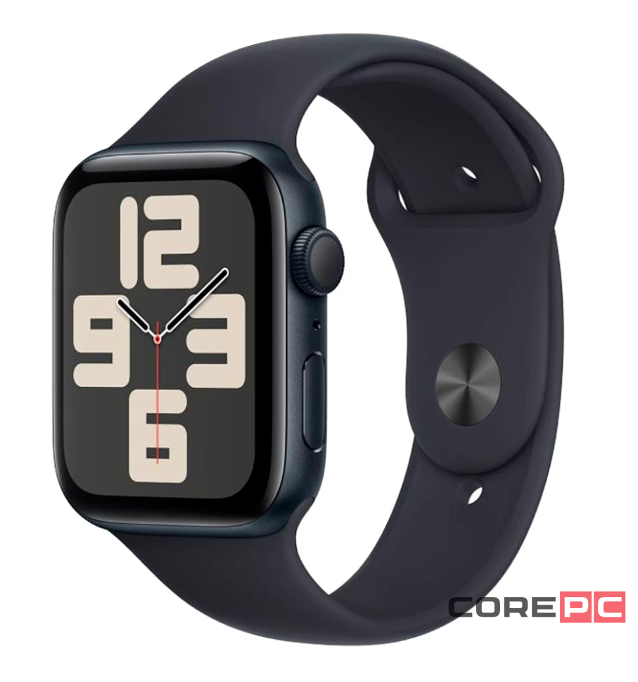 Apple Watch SE (2024) 44mm Midnight Aluminium Case with Midnight Sport Band (S/M)