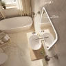 Зеркало MIXLINE Стив-3 700х680 (ШВ) сенсорный выключатель, часы + подогрев