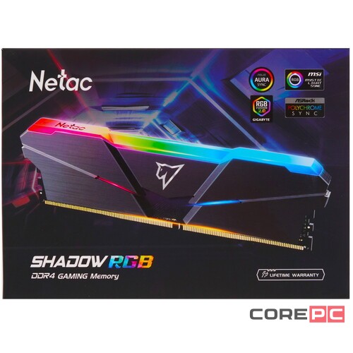 Оперативная память 16 Gb 3200 MHz NETAC RGB (NTSRD4P32DP-16E)