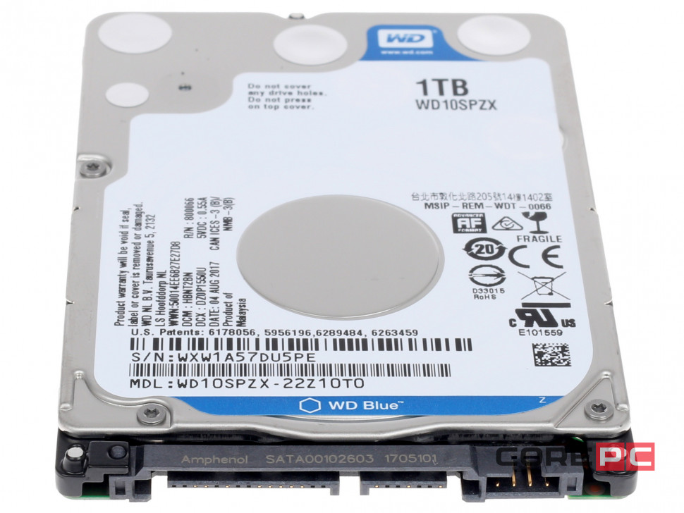 Жесткий диск Western Digital 1000 Gb (WD10SPZX)