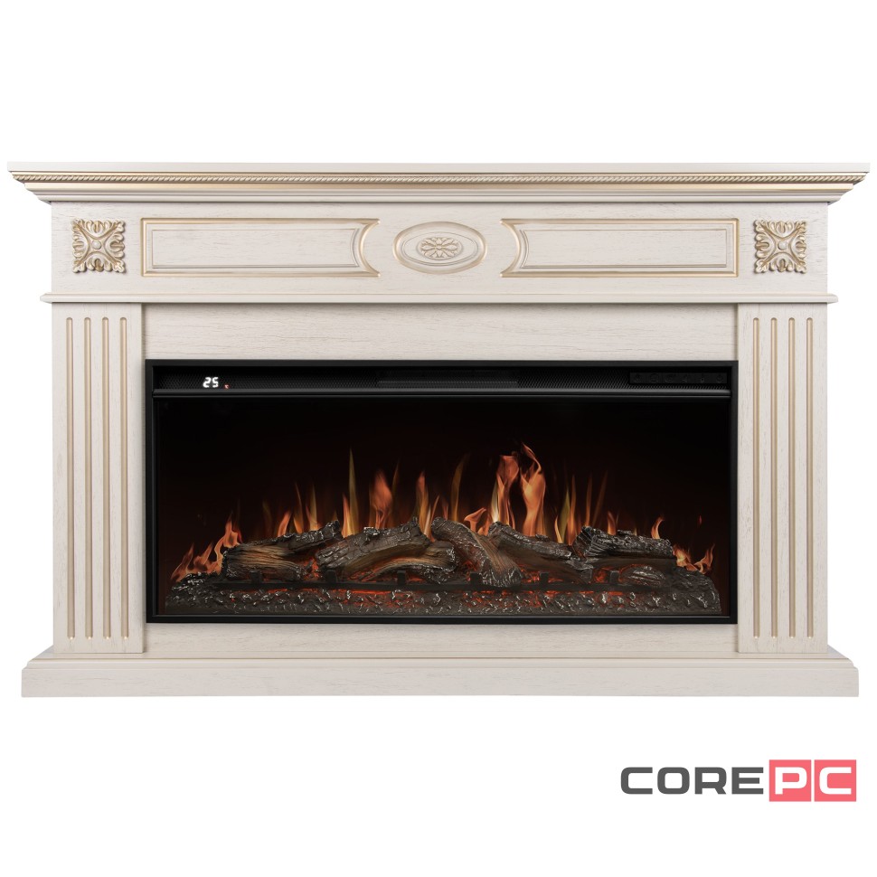 Портал Firelight Siena 42/40/36, слоновая кость с золотой патиной