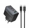 Сетевое зар. устр. Hoco CS75A 1USB/2C 70W QC3.0 черное