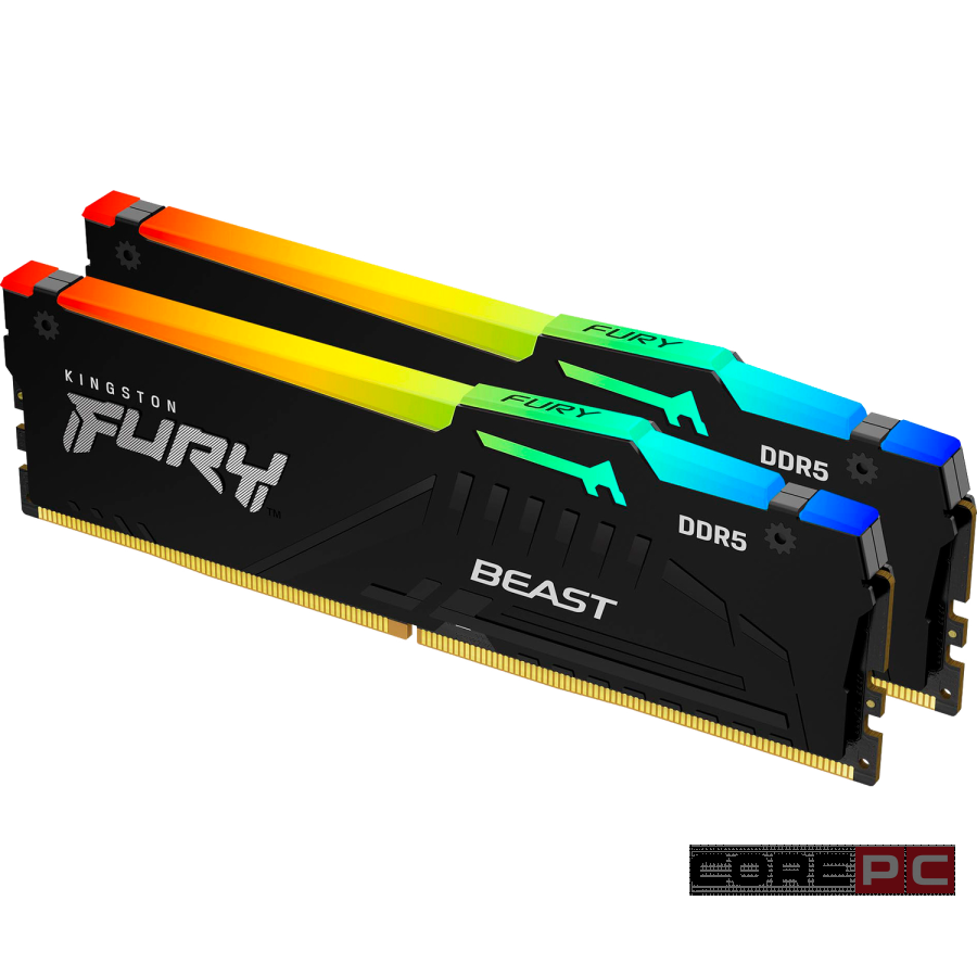 Оперативная память 32 Gb 6800 MHz Kingston FURY Beast RGB Black (KF568C34BBEAK2-32)