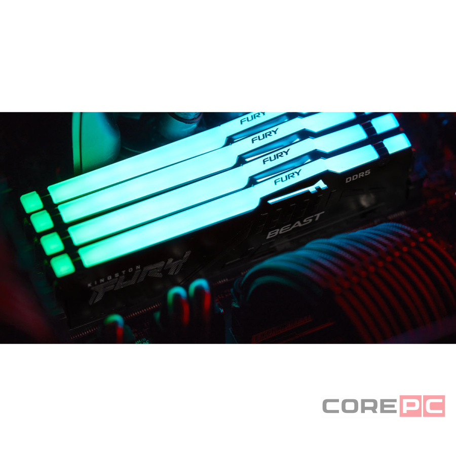 Оперативная память 32 Gb 6800 MHz Kingston FURY Beast RGB Black (KF568C34BBEAK2-32)
