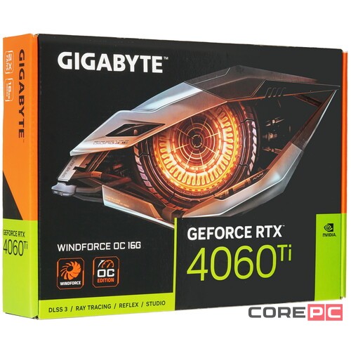 Видеокарта Gigabyte (GV-N406TWF2OC-16GD) GeForce RTX 4060 TI 16GB WINDFORCE OC