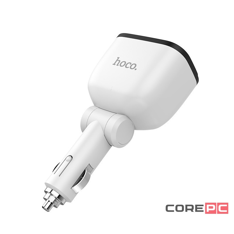 Автомобильное заряд. устр. Hoco Z28 2USB дисплей, белое