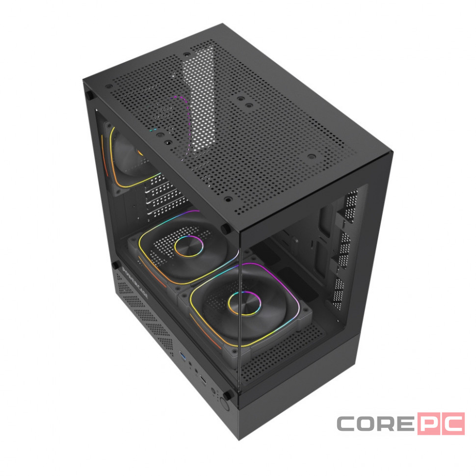 Компьютерный корпус Powercase Vision Micro M1 TG ARGB Black (CVMM1B-A3)
