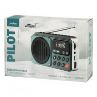 Perfeo радиоприемник цифровой PILOT FM 87.5-108МГц/ MP3/ питание USB или 3*14500/ серый