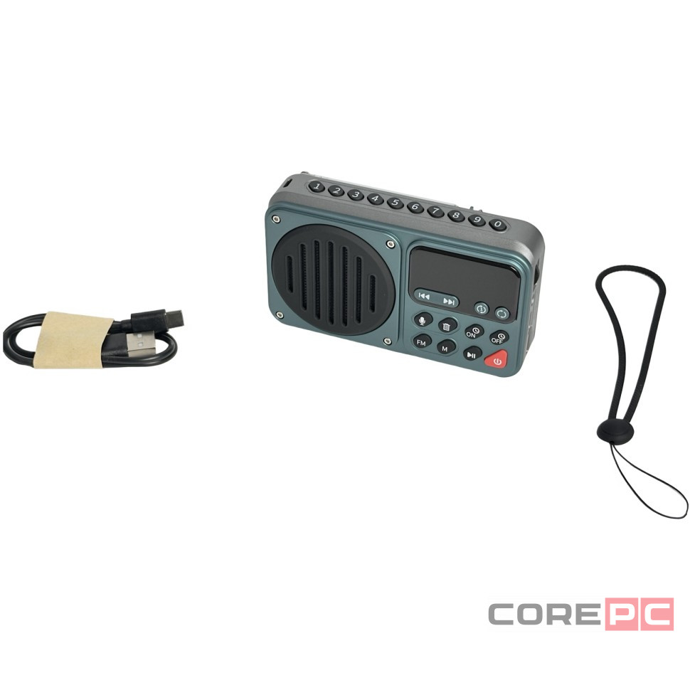 Perfeo радиоприемник цифровой PILOT FM 87.5-108МГц/ MP3/ питание USB или 3*14500/ серый