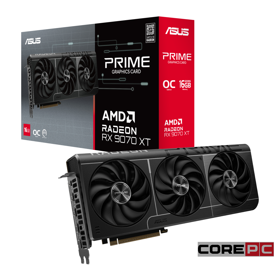 Видеокарта ASUS (PRIME-RX9070XT-O16G) Radeon RX 9070 XT 16GB PRIME OC 90YV0L71-M0NA00