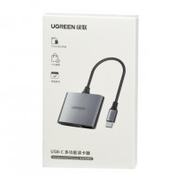 Картридер Ugreen CM387/USB-C серый