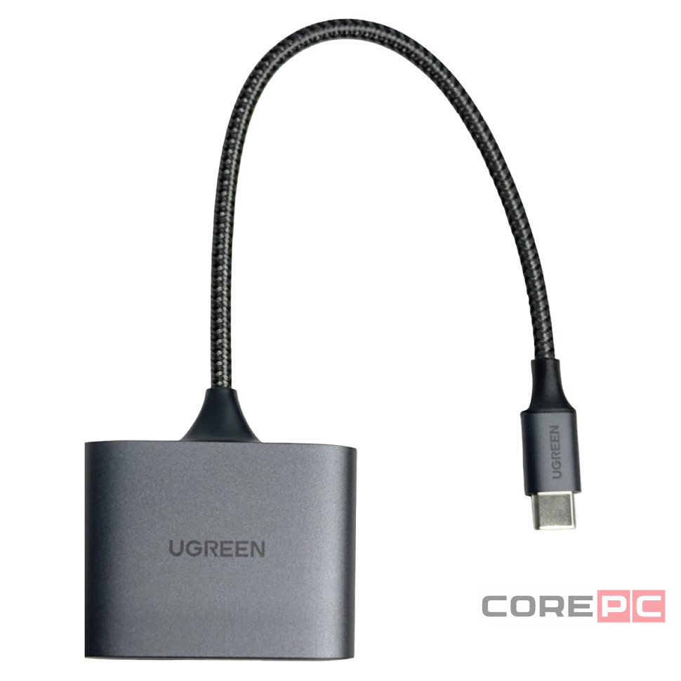 Картридер Ugreen CM387/USB-C серый