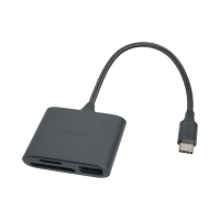Картридер Ugreen CM387/USB-C серый