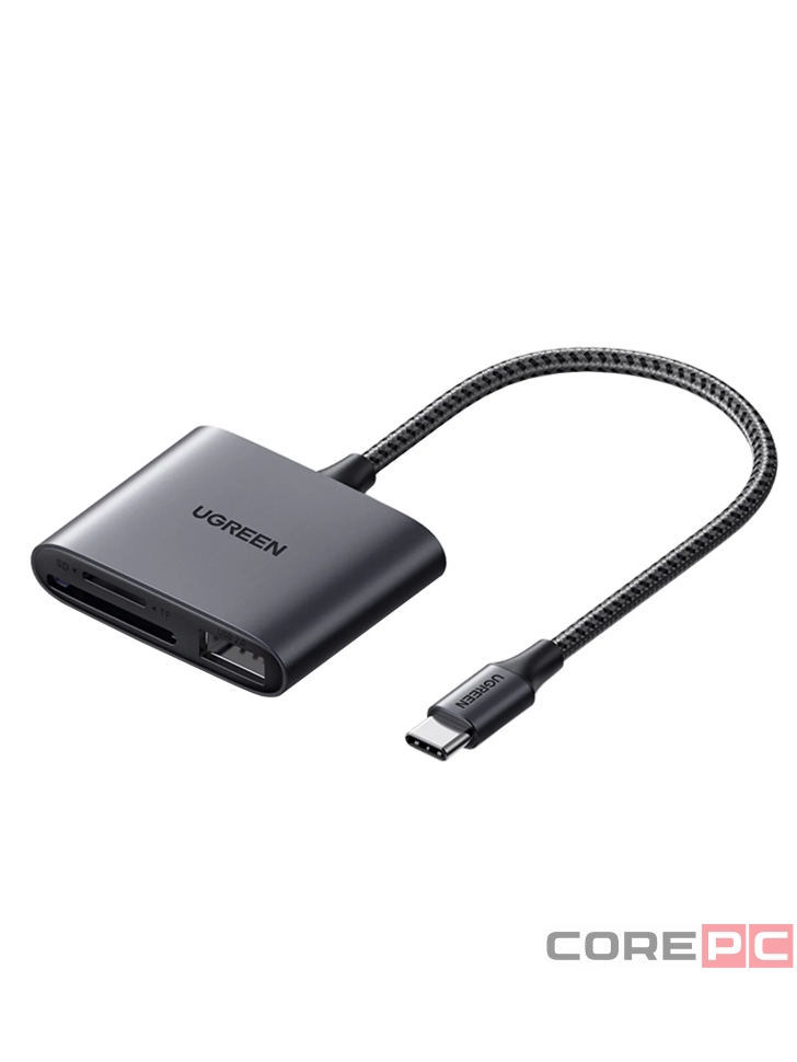 Картридер Ugreen CM387/USB-C серый