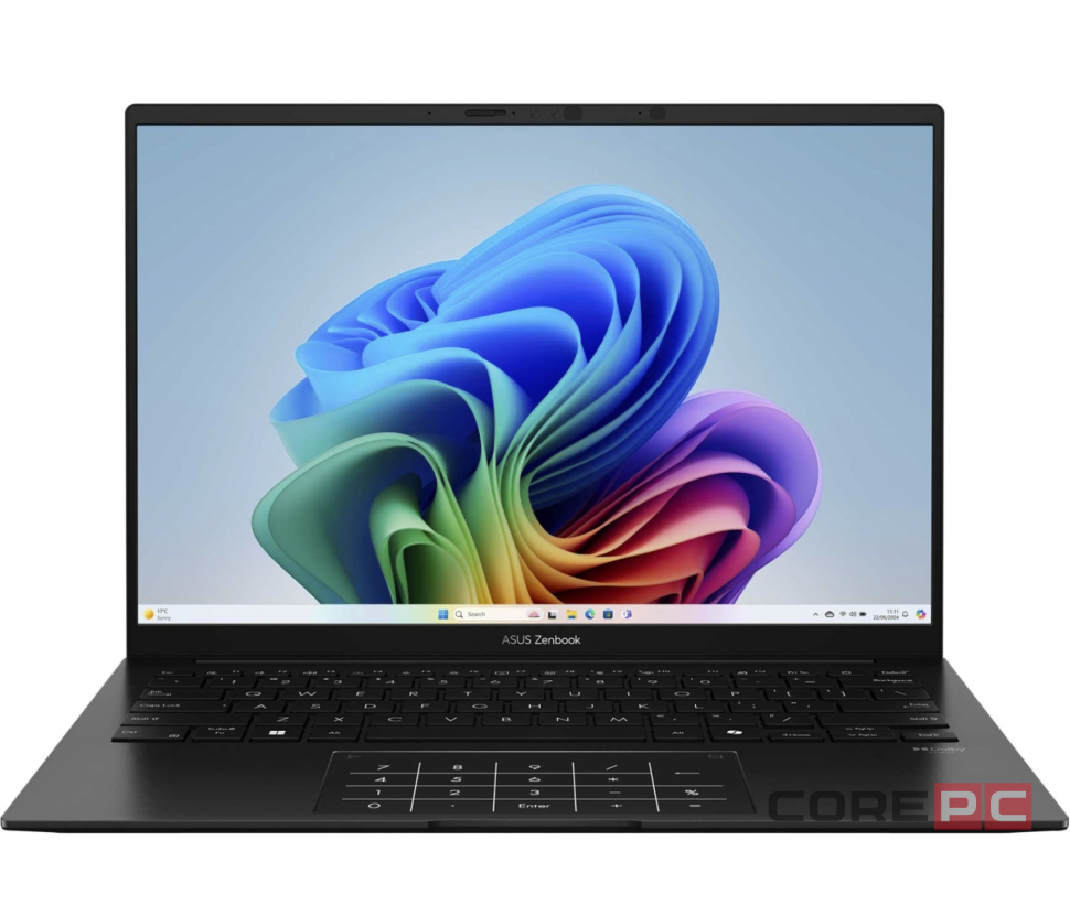 Asus Zenbook 14 OLED UM3406KA-QD180 (Black) 90NB14U1-M00AK0 Ryzen AI 5 340 / 16Gb / SSD 1Tb / AMD Radeon Graphics / no / 14.0" 1920x1200 OLED 120Гц /
