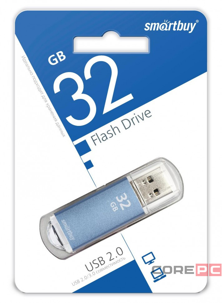 USB флеш накопитель Smartbuy 32GB V-Cut Blue (SB32GBVC-B)