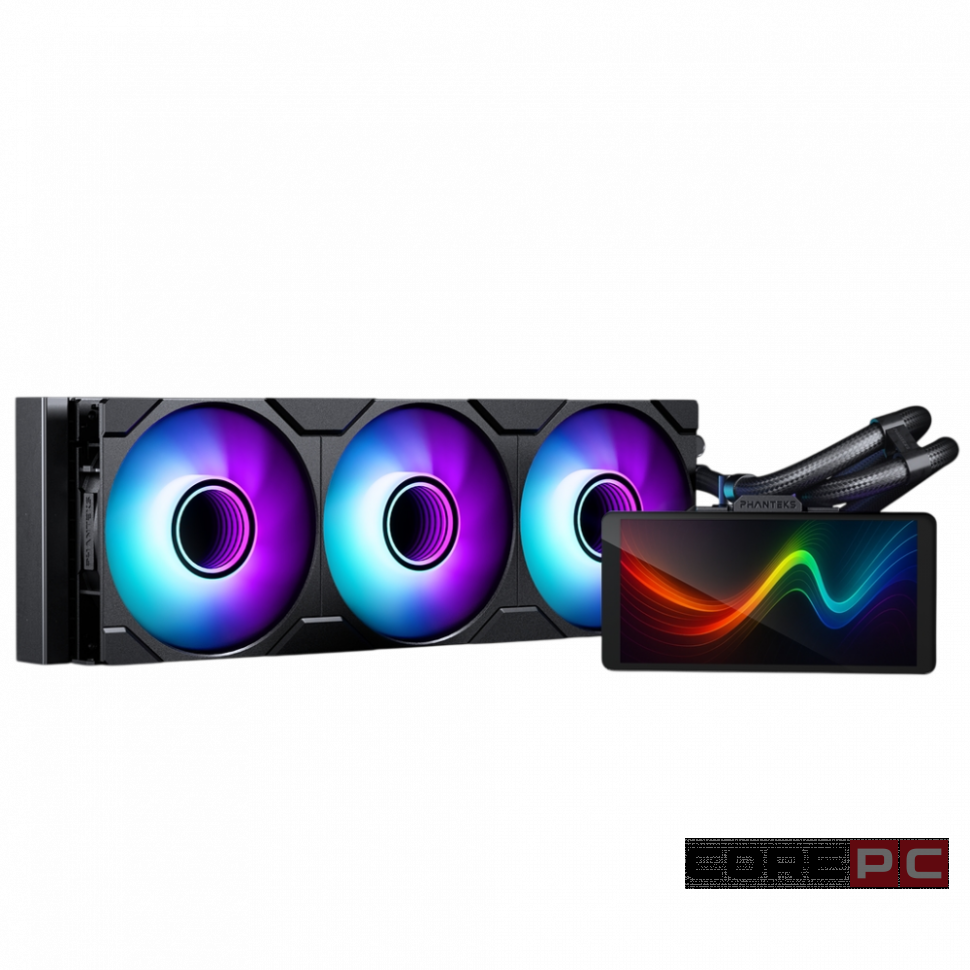 Система жидкостного охлаждения для процессора PHANTEKS Glacier One 360M25 G2 6” LCD ARGB Black (PH-GO360M25G2LCD_DBK01)