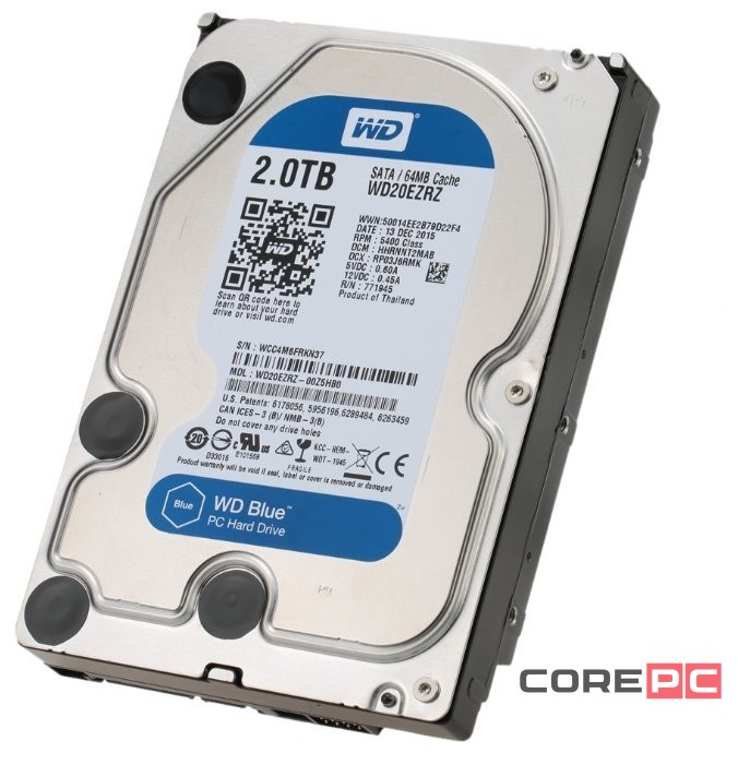 Жесткий диск Western Digital 2000 Gb WD20EZAZ