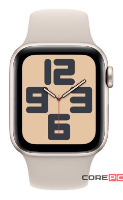 Apple Watch SE (2024) 44mm Starlight Aluminium Case with Starlight Sport Band (M/L)