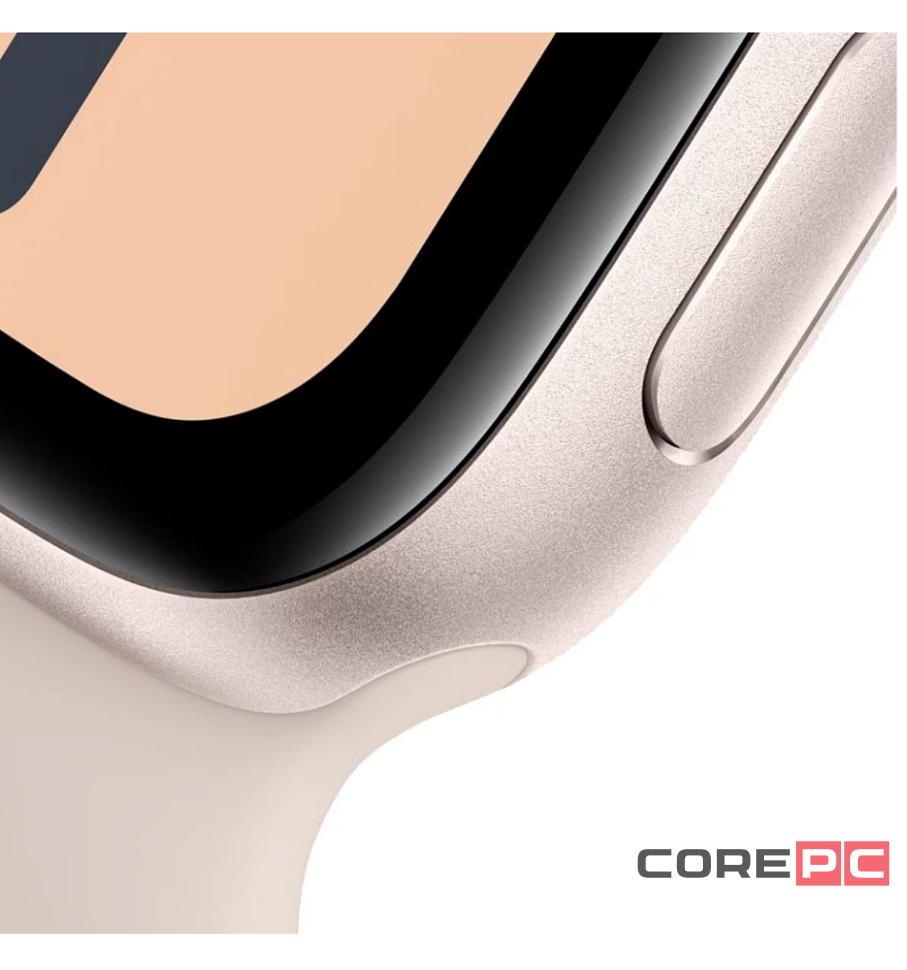 Apple Watch SE (2024) 44mm Starlight Aluminium Case with Starlight Sport Band (M/L)