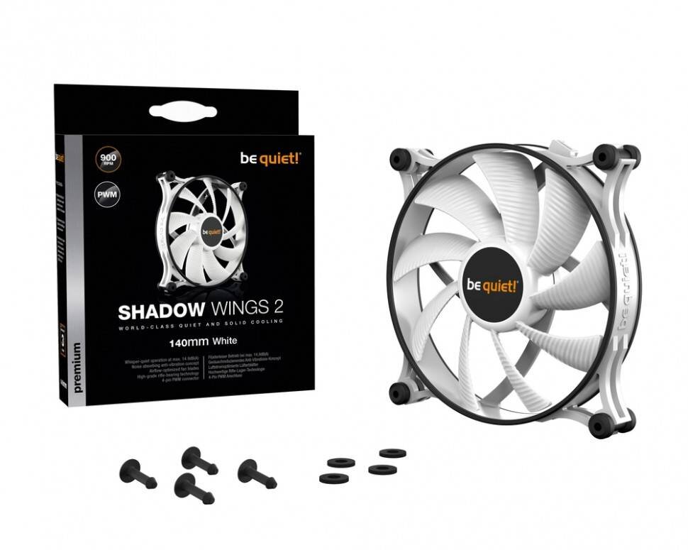 Корпусной вентилятор Be Quiet! SHADOW WINGS 2 WHITE 140mm BL091