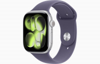 Apple Watch Series 11 46mm Silver Aluminum Case with Purple Fog Sport Band (M/L)